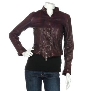 LAST CHANCE Dolce & Gabbana Distressed Crop Leather Jacket 38